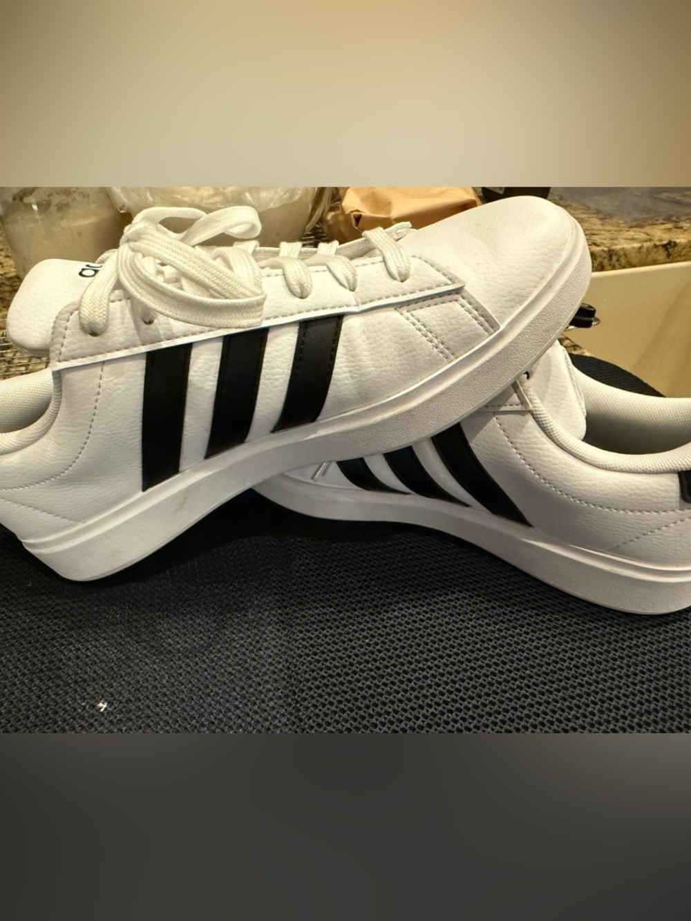 Women's Adidas Grand Court Sneakers with Black Stripes - Classic Low-Top